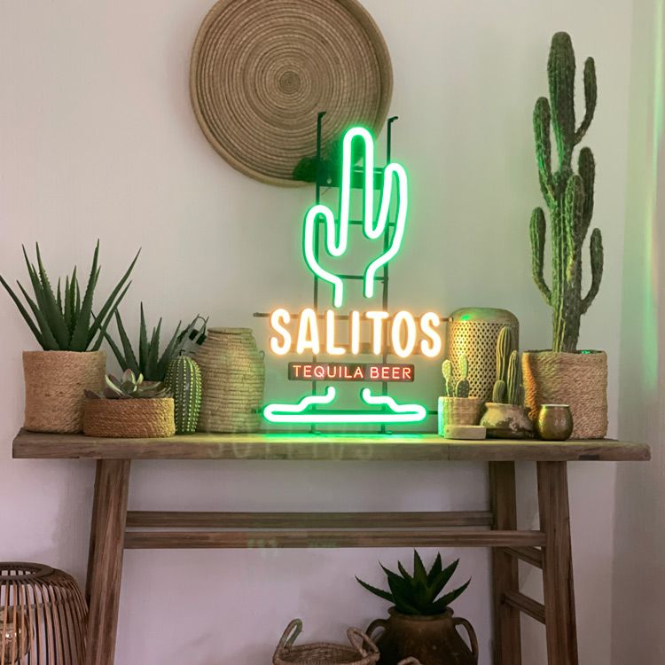 Salitos Leuchtreklame LED Neon Sign Schild Kaktus Indoor Dimmbar Display Deko – Ansicht 3