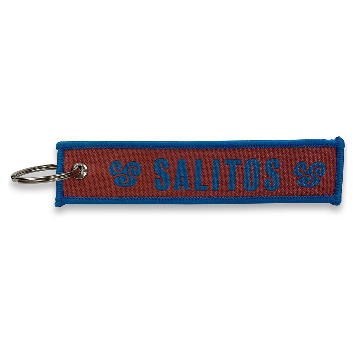 1x Salitos Bier Schlüsselanhänger blau rosa Stoffband – Ansicht 2