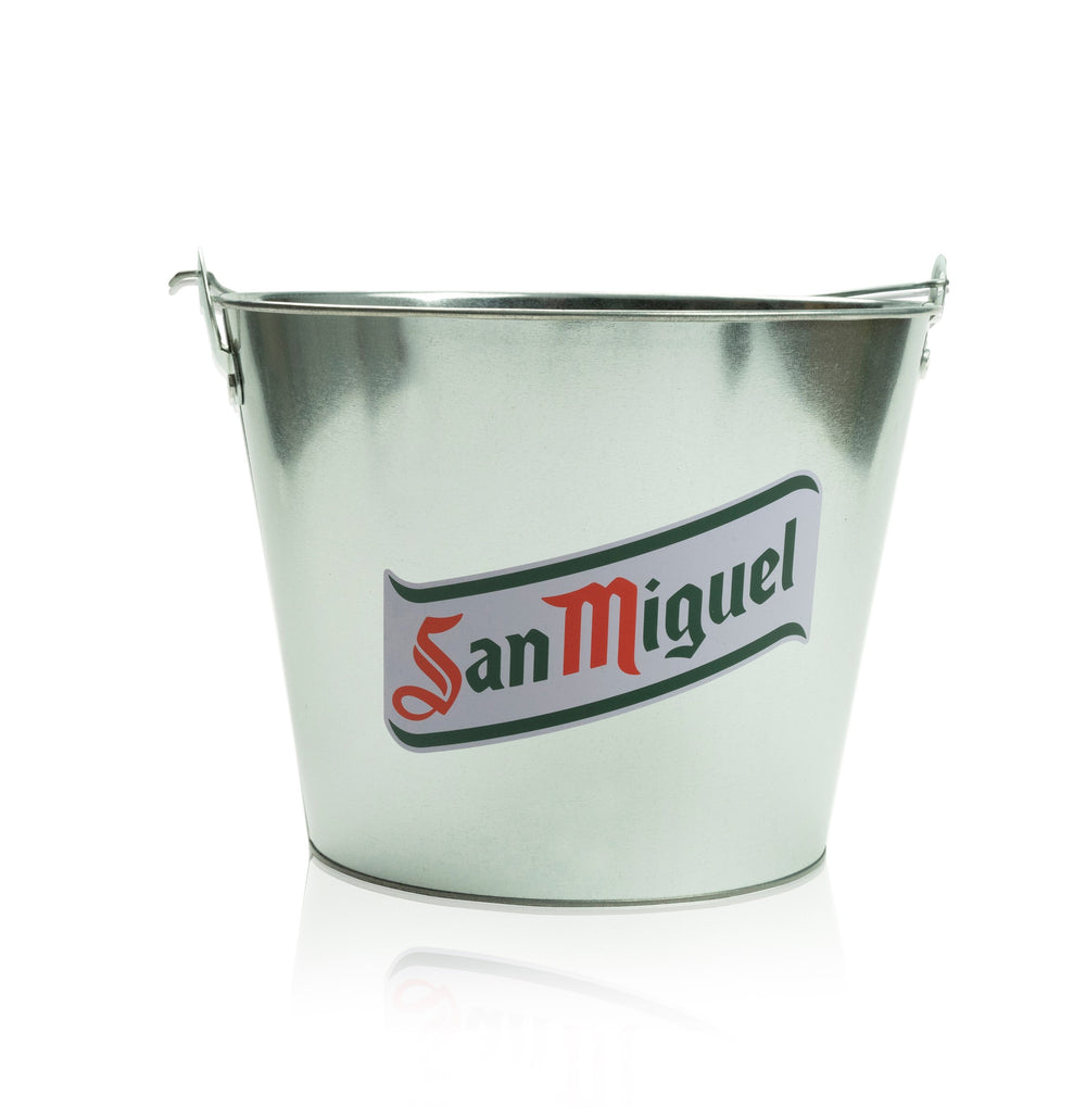 1x San Miguel Bier Kühler Metalleimer 5l
