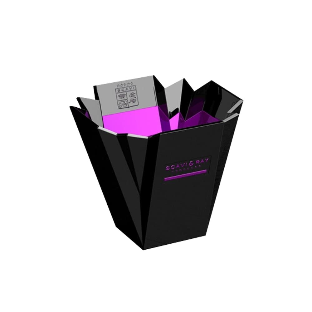1x Scavi & Ray Sekt Kühler single schwarz pink gefaltet