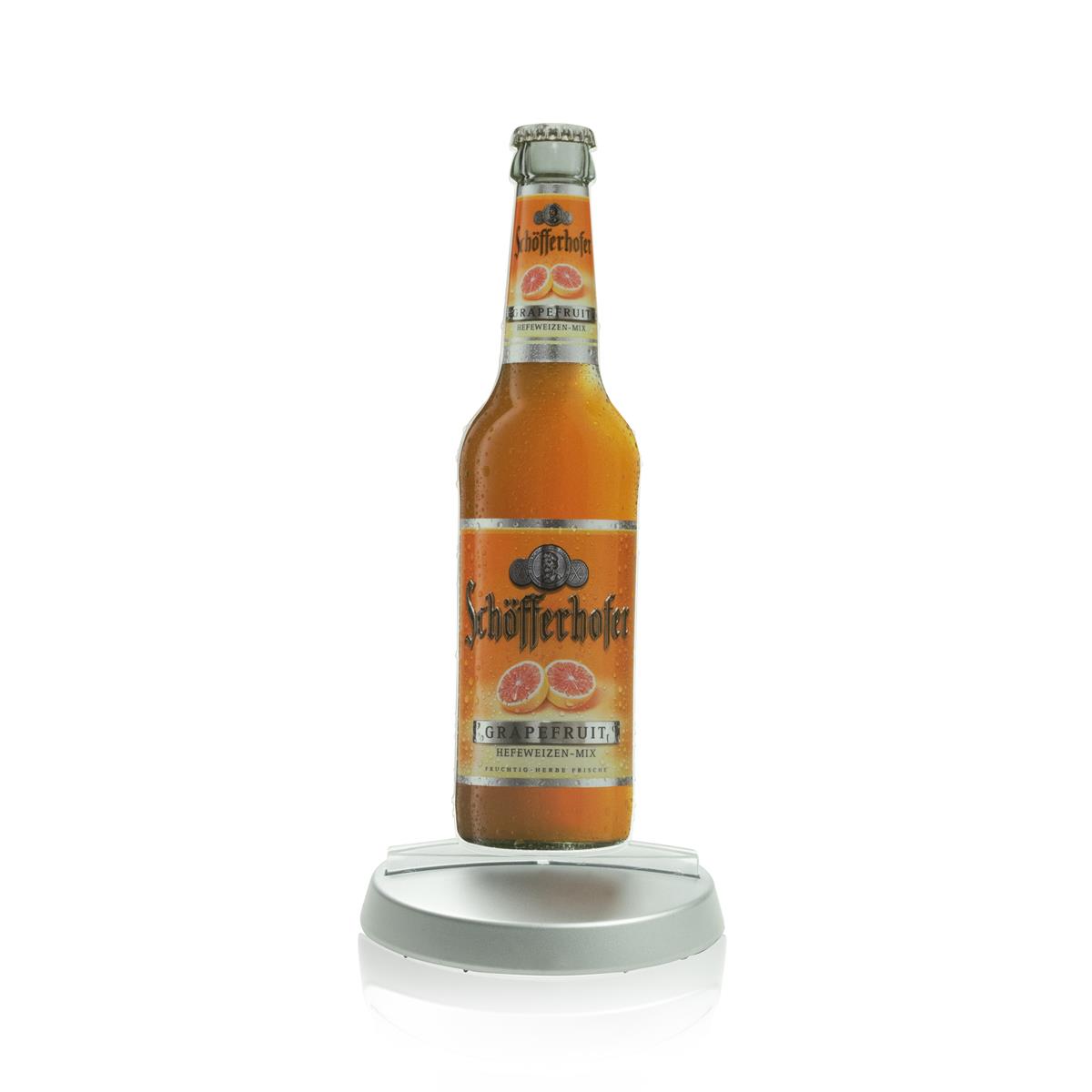 1x Schöfferhofer Bier Tischaufsteller Grape Flaschenform
