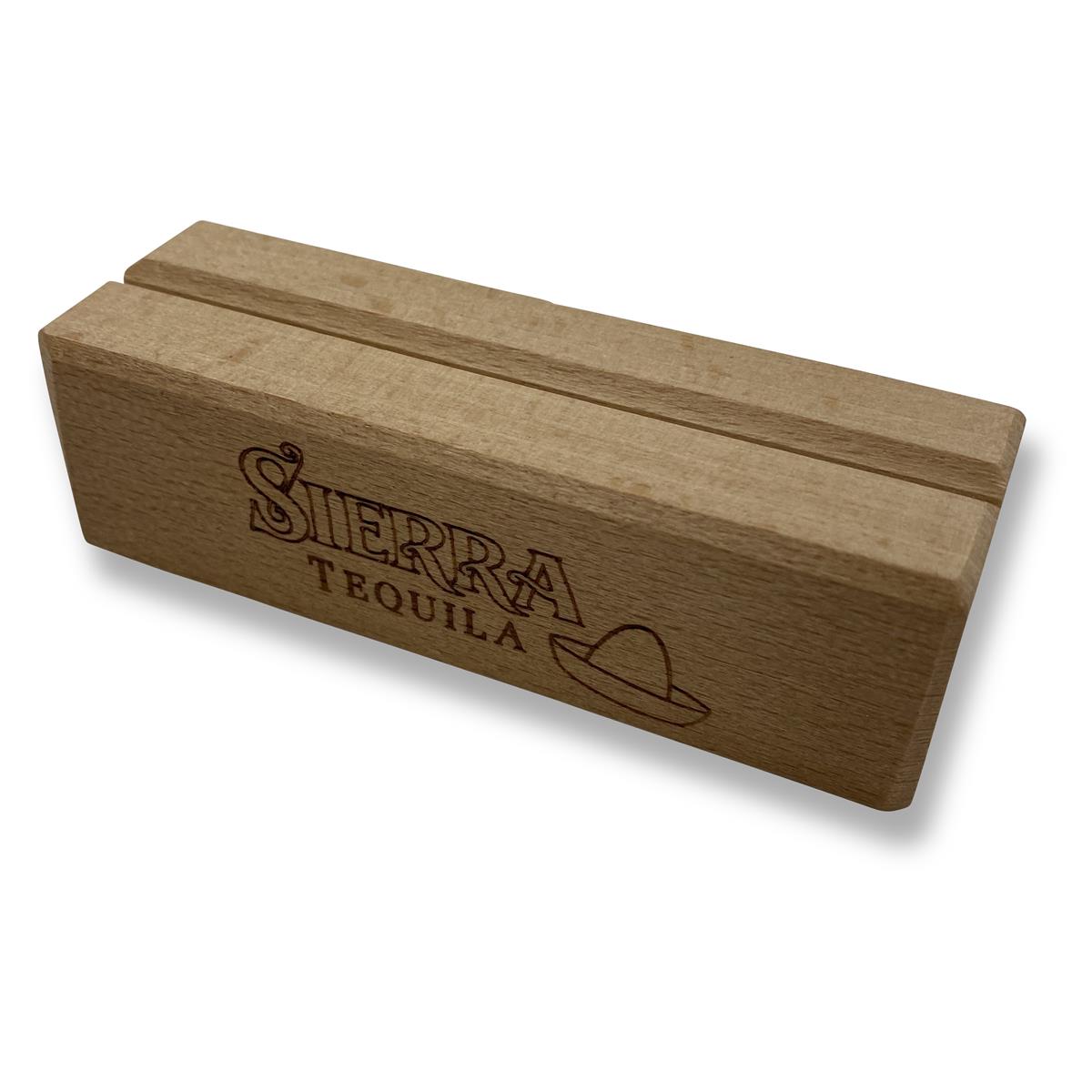 1x Sierra Tequila Tischaufsteller Holz – Ansicht 2