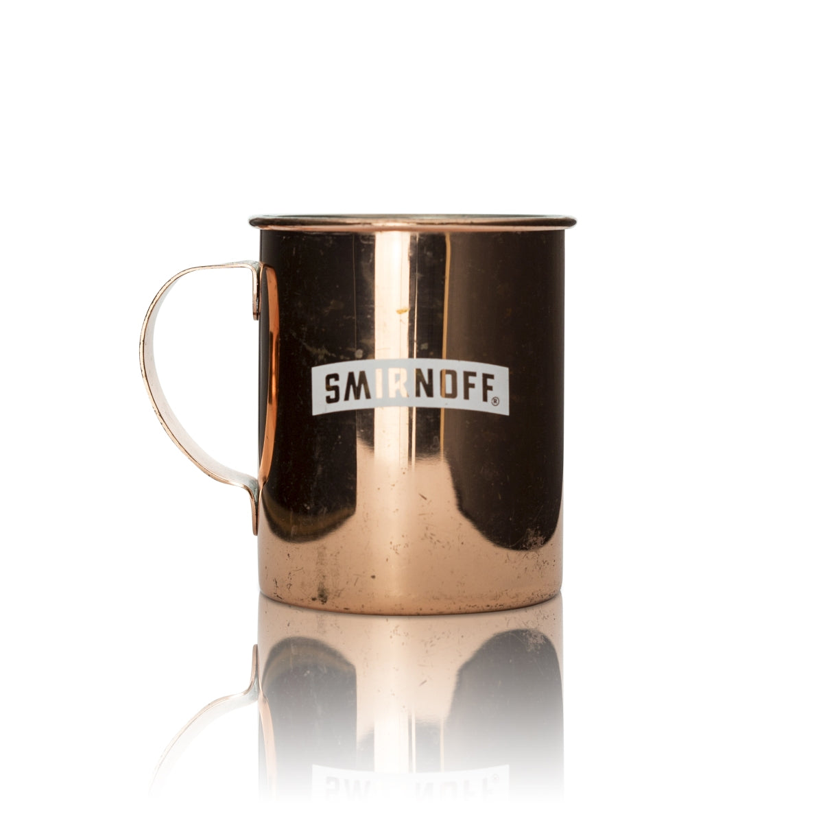 1x Smirnoff Vodka Glas Kupfer Becher