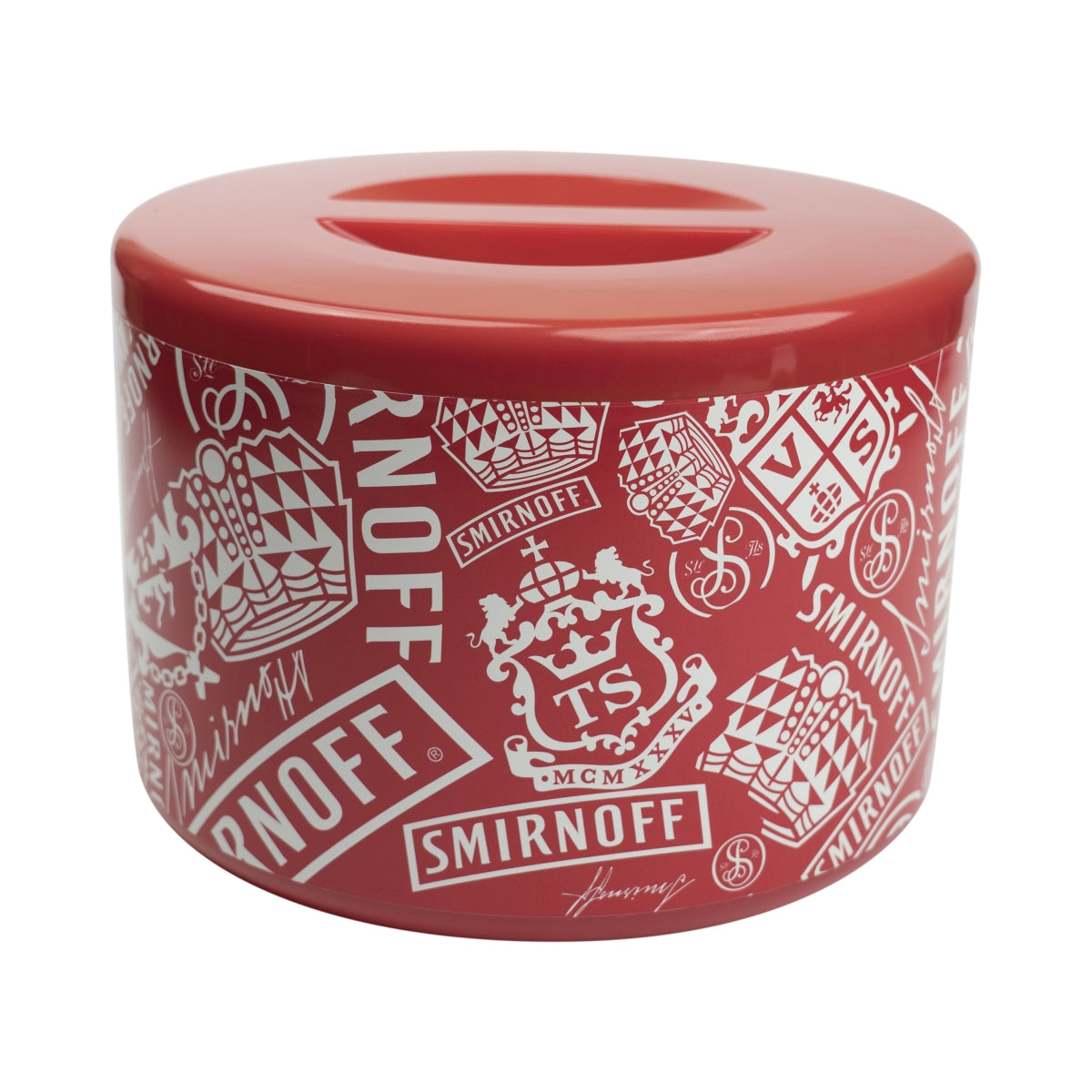 1x Smirnoff Vodka Kühler Eisbox rund rot – Ansicht 3