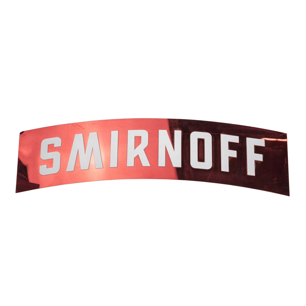 1x Smirnoff Vodka Leuchtreklame Rot gebogen Logo in weiß