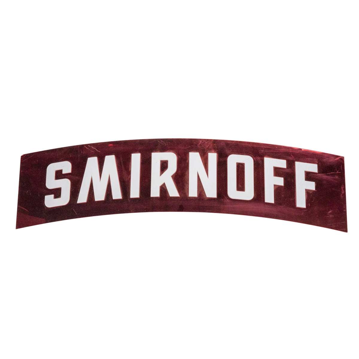 1x Smirnoff Vodka Leuchtreklame Rot gebogen Logo in weiß – Ansicht 3