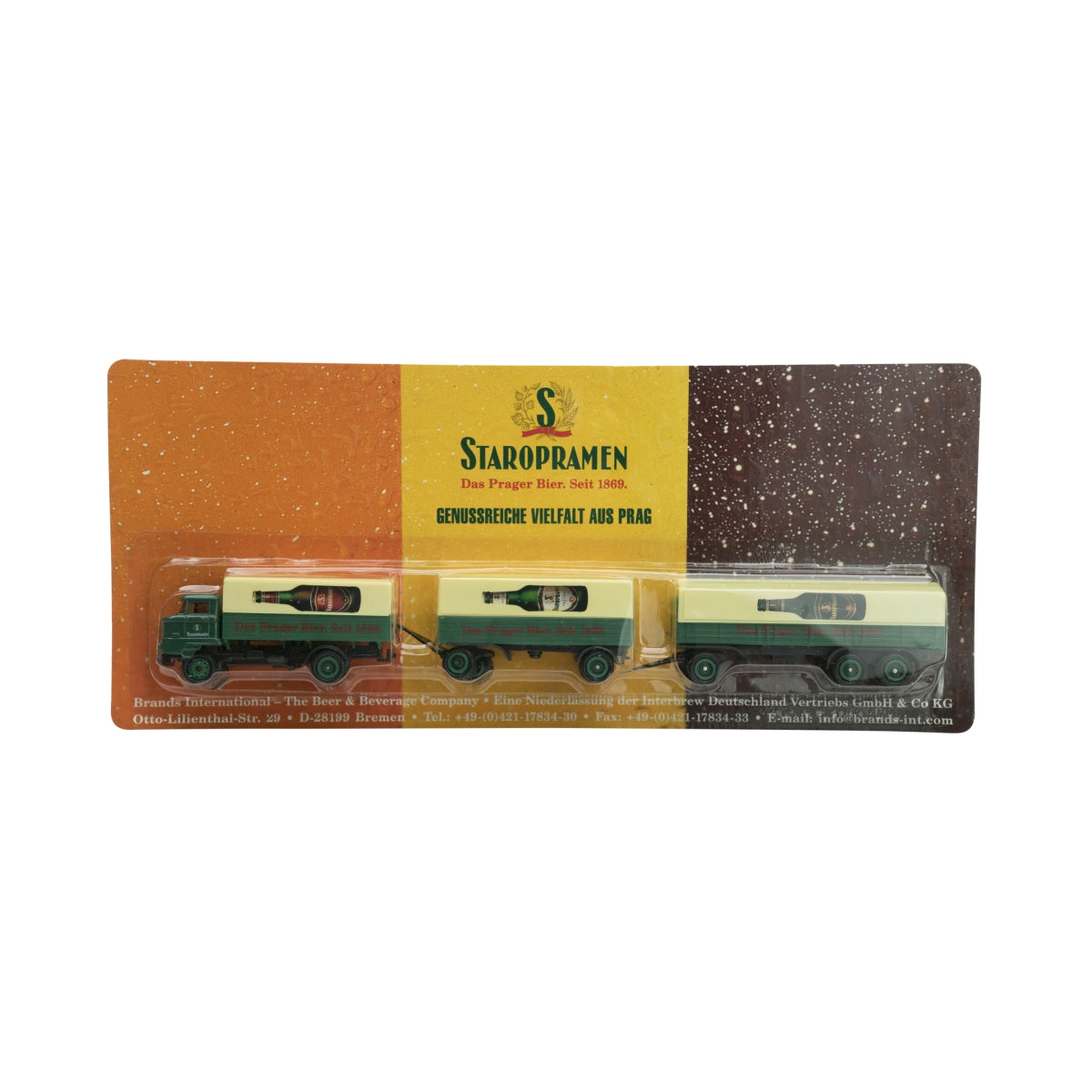 1x Staropramen Bier Truck 3er Zug