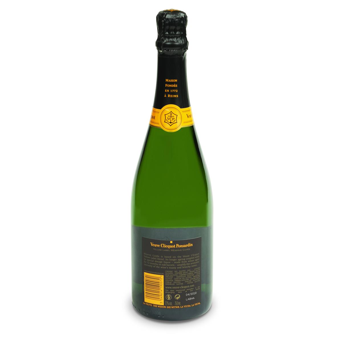 1x Veuve Clicquot Champagner volle Flasche Brut Reserve Cuvee 0,7l – Ansicht 2