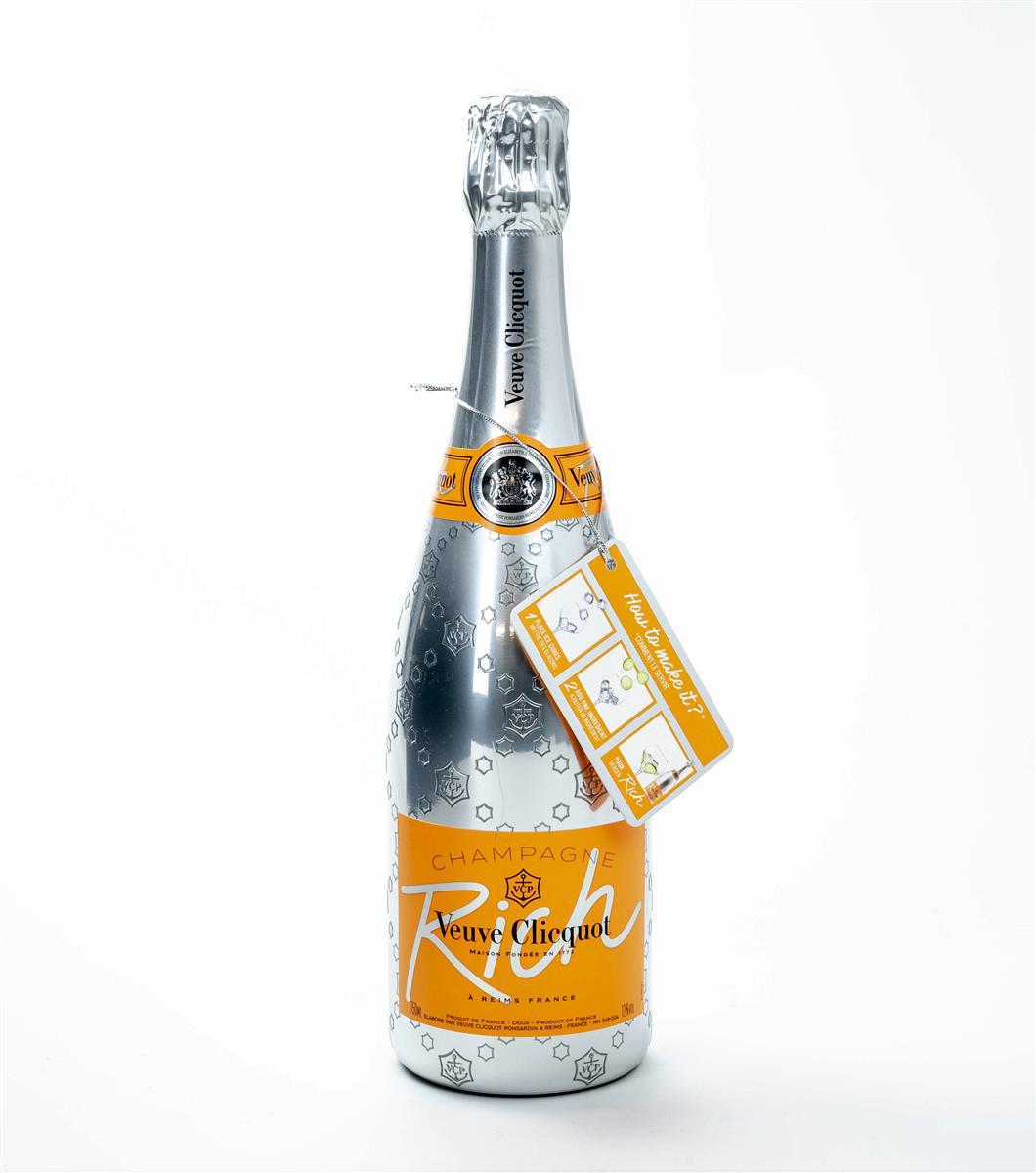 1x Veuve Clicquot Champagner volle Flasche Rich 0,7l
