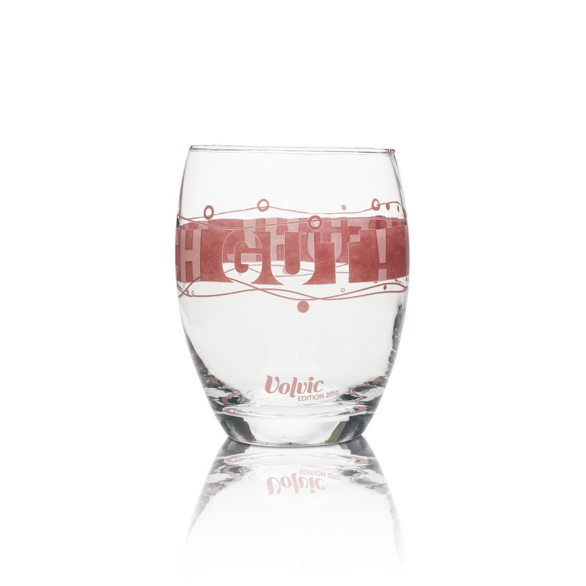 6x Volvic Wasser Glas Edition 2010 Tumbler rosa – Ansicht 2