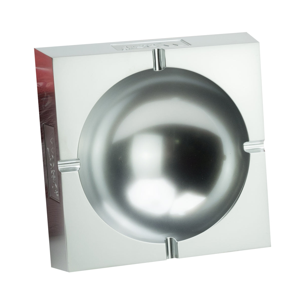 1x West Zigaretten Aschenbecher Silber 14x14 – Ansicht 3