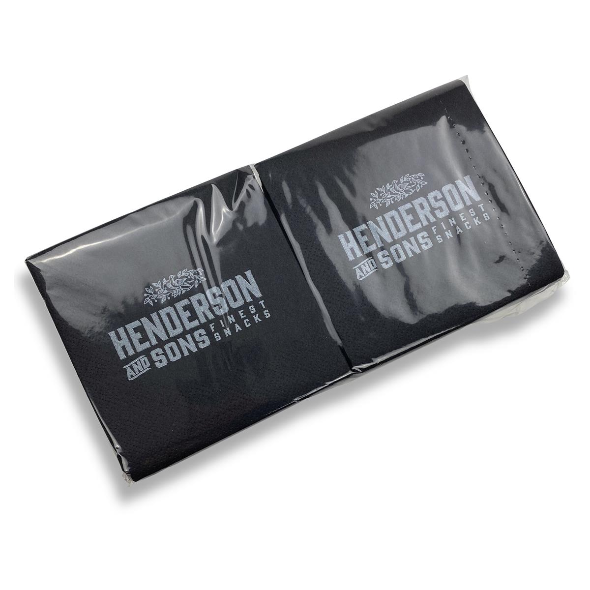 200x Henderson Gin Servietten schwarz