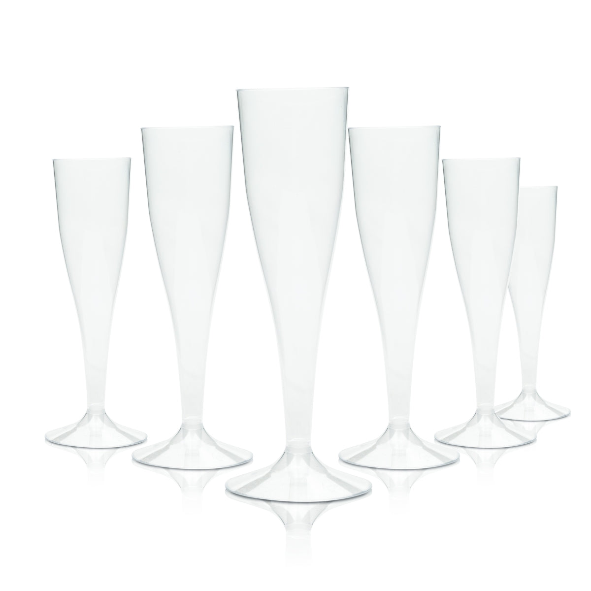 20x Sektgläser Einweg Glas Kunststoff Garten Party Champagner Becher Outdoor