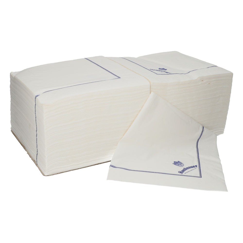 250x Kondrauer Wasser Servietten Weiß groß ca 39x39cm Bar Gastro