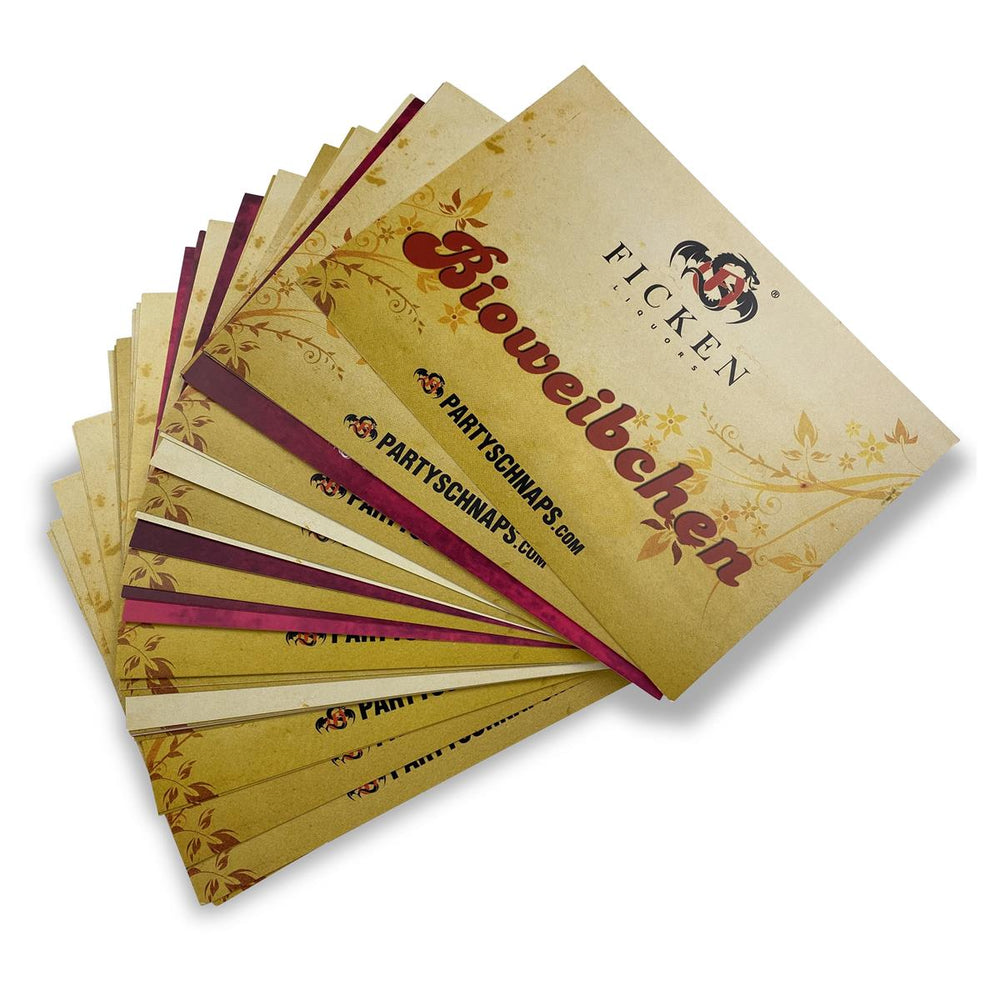 25x Ficken Likör Postkarte gemixt