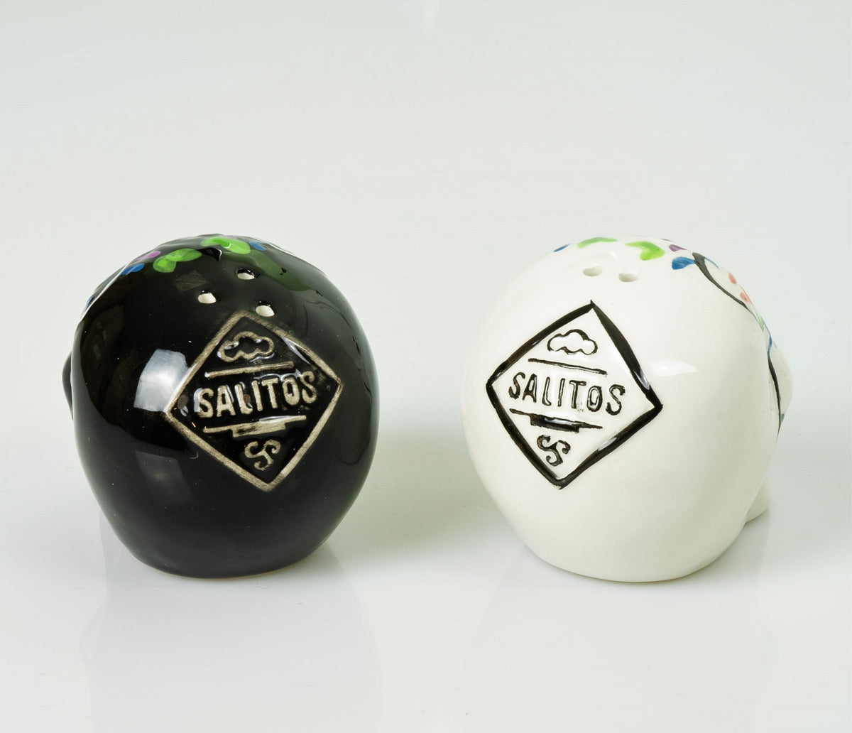2er Set Salitos Salz & Pfeffer Streuer Weiß + Schwarz für Tequila Shots Zitrone – Ansicht 2