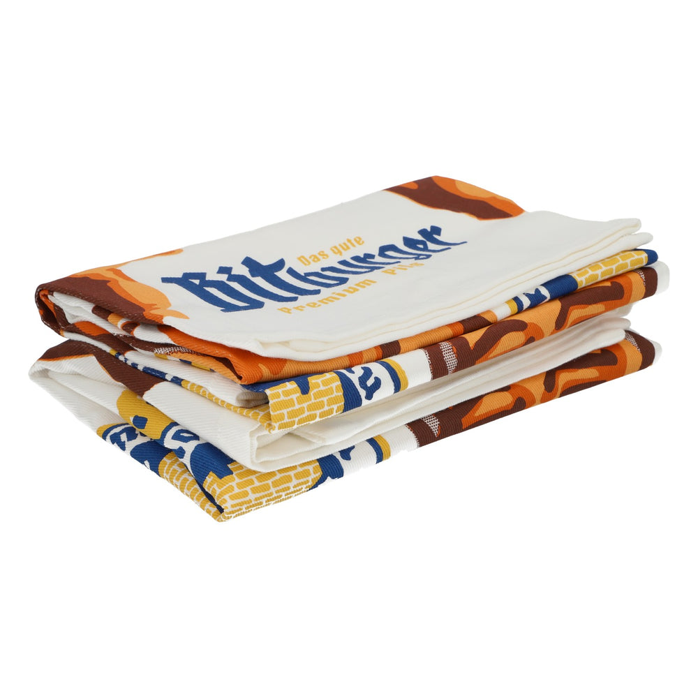 2x Bitburger Bier Geschirrhandtücher Küchentücher Retro Look