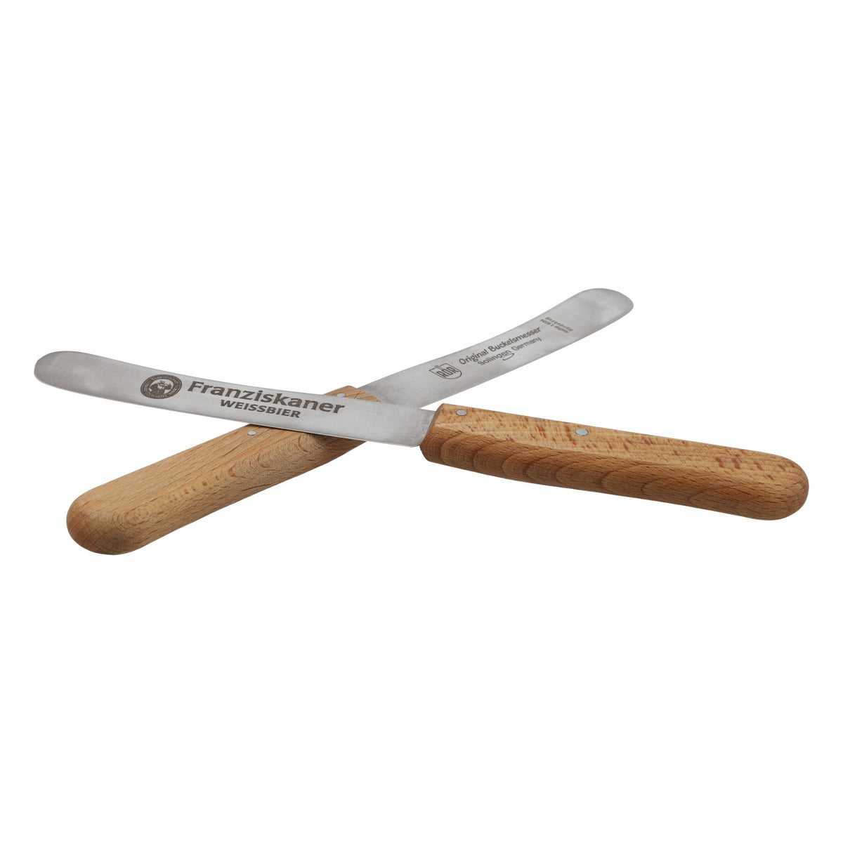 2x Franziskaner Bier Messer Buckelmesser-Set Holzgriff Klinge Solingen – Ansicht 5