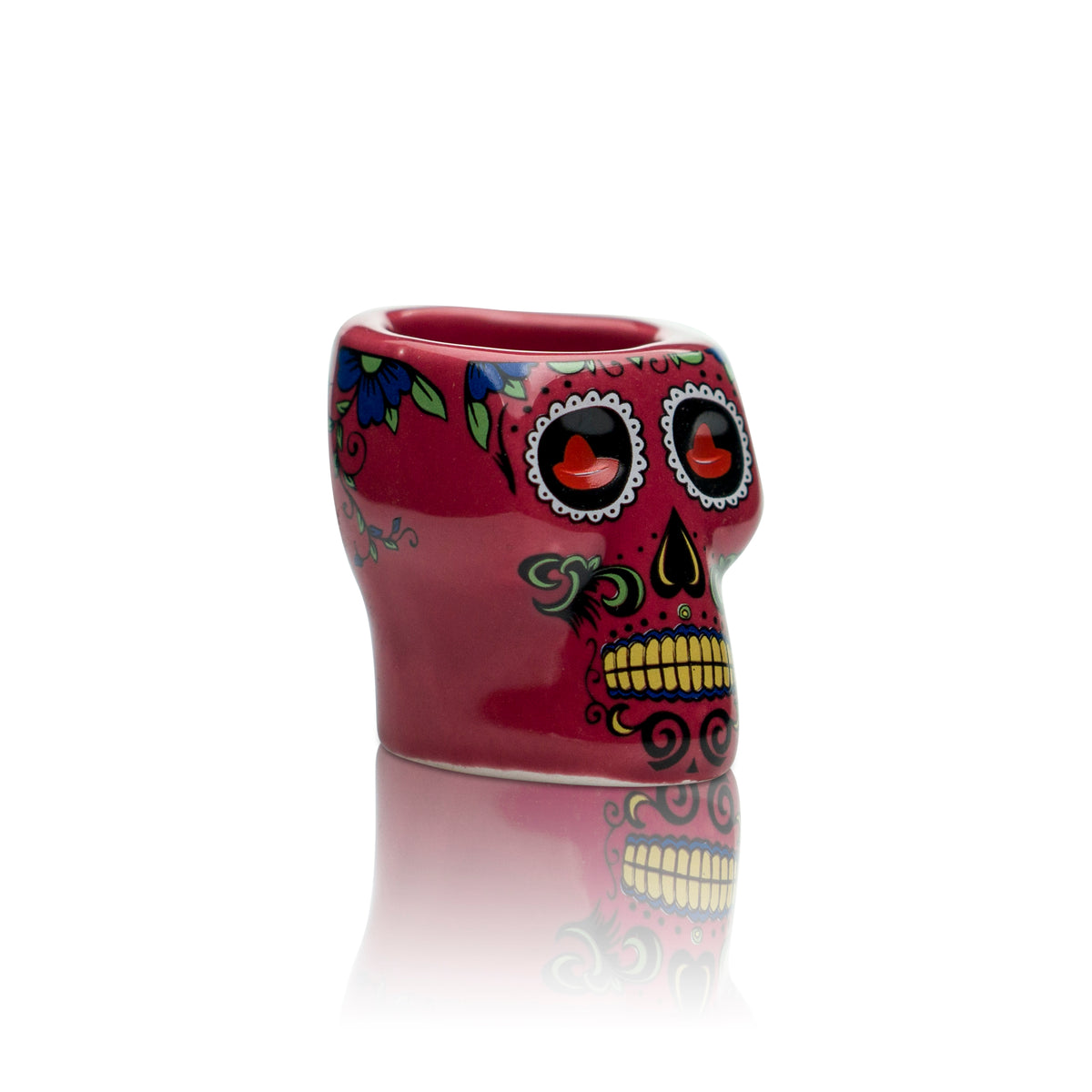 2x Sierra Tequila Glas Ton 2cl Shot Gläser Grün Totenkopf Schnaps Kurze Stamper – Ansicht 3