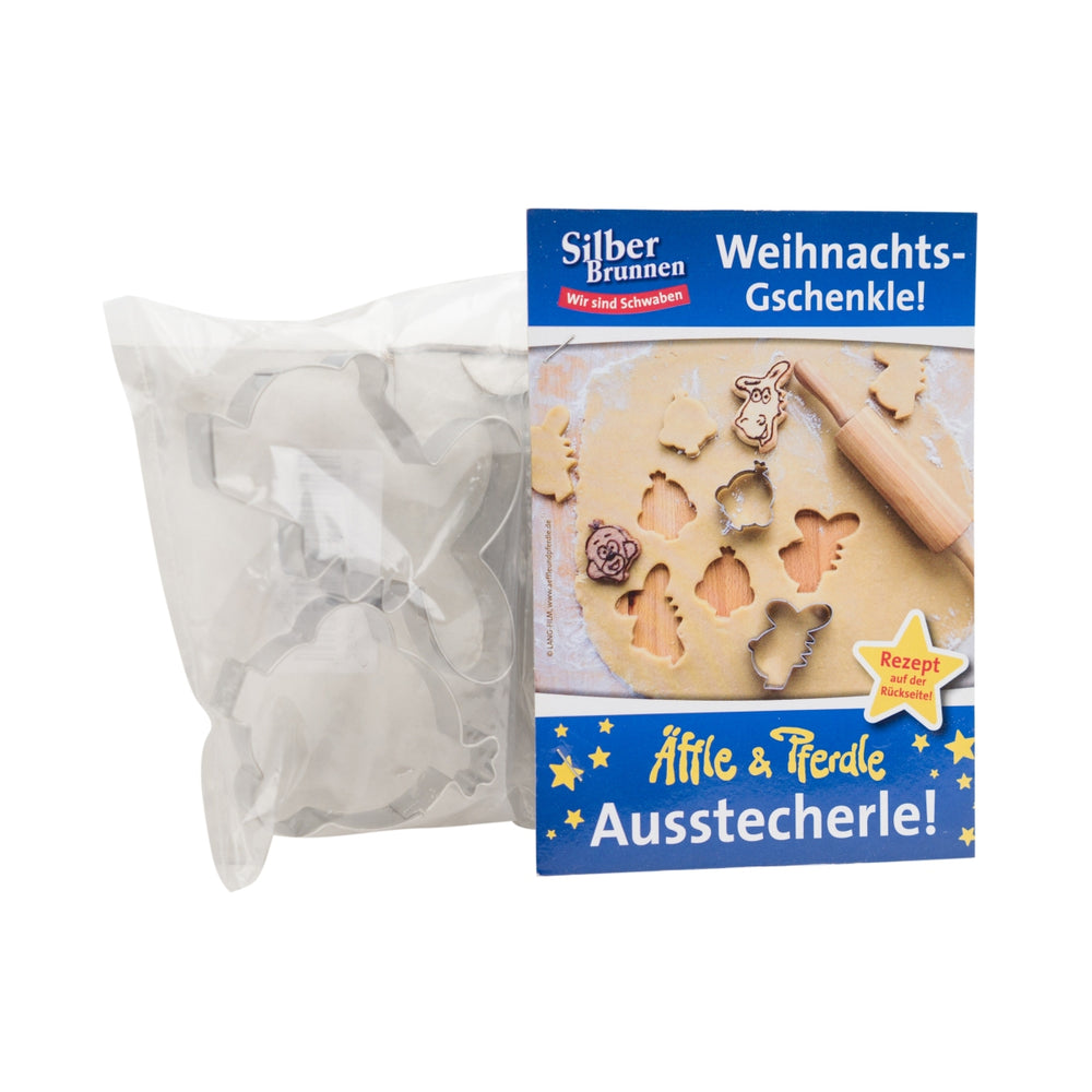 2x Silberbrunnen Wasser Ausstecher Äffle & Pferdle Form Kekse Plätzchen Geschenk