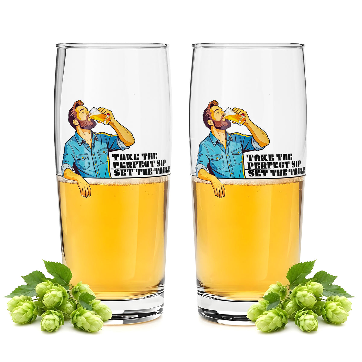 2x Sipply Bierglas SETTING THE TABLE Take the Perfect SIP 0,5l