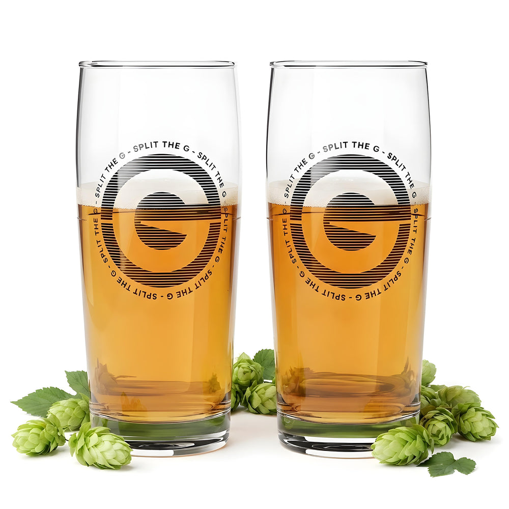 2x Sipply Bierglas SPLIT THE G Big G 0,5l - Der Social Media-Trend