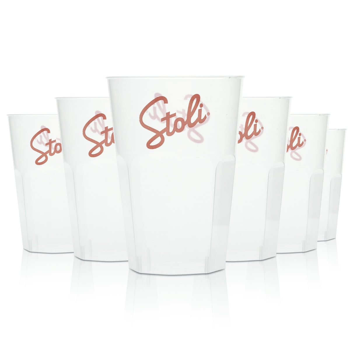 30x Stolichnaya Kunststoff Becher Glas 0,3l Mehrweg Gläser Gastro Party Kneipe