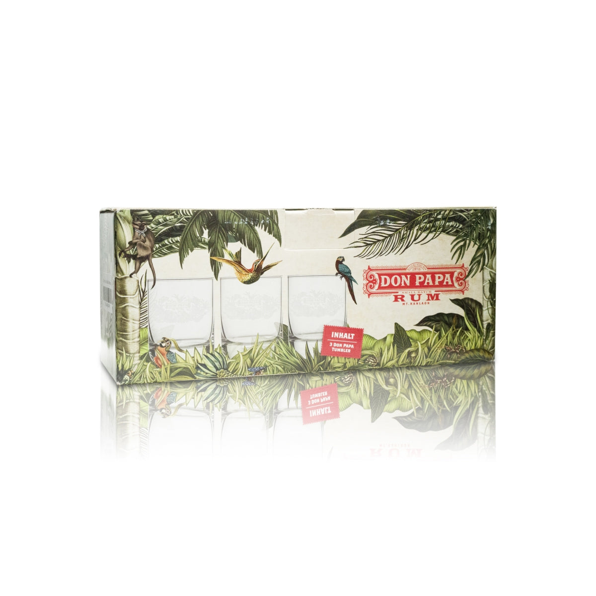 3x Don Papa Rum Glas Tumbler – Ansicht 3