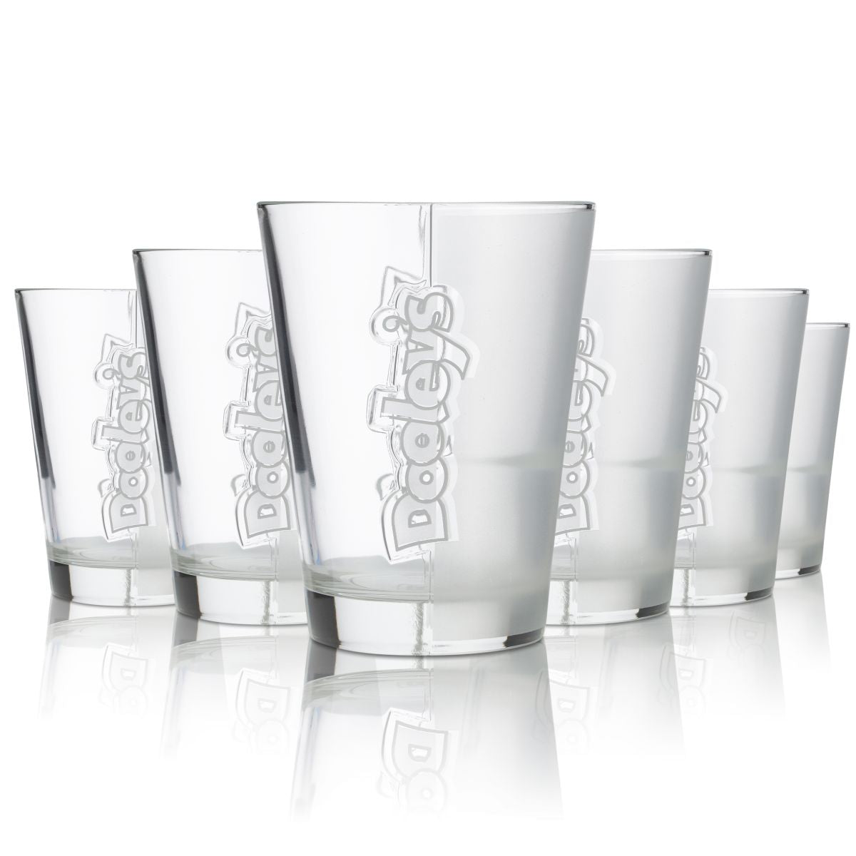 3x Dooleys Glas 0,24l Tumbler Longdrink Cocktail Schnaps Gläser Set Satiniert