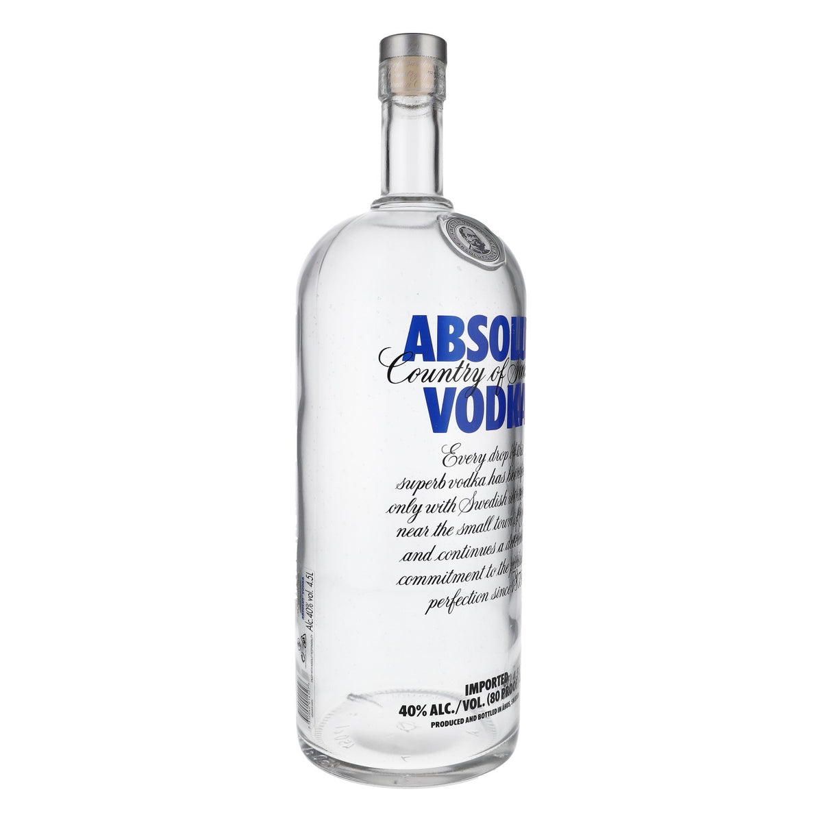 4,5l Absolut Vodka LEER Showflasche mit Karton Display Bottle Dummie Deko Bar – Ansicht 3