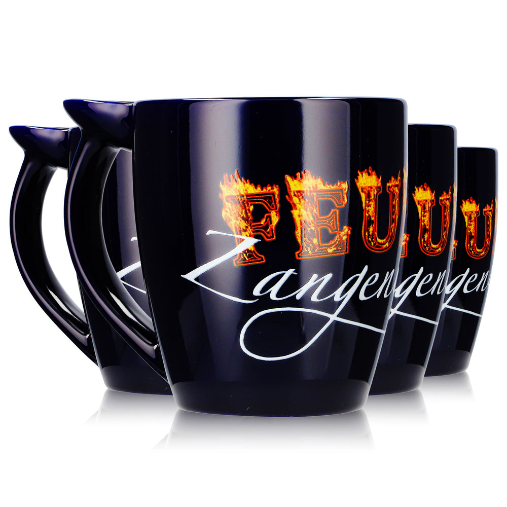 4 Mohaba Glühweinbecher Hot-Pot Feuerzangenbowle kobaltblau 0,2l geeicht