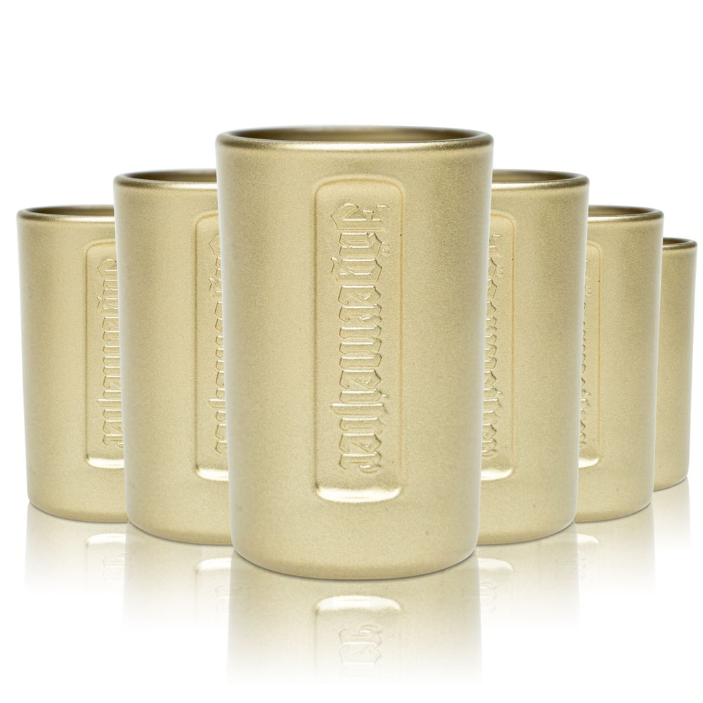 40x Jägermeister Glas Shot Stamper 2cl Gold Schnapsglas Kräuterlikör Kurze Gläser