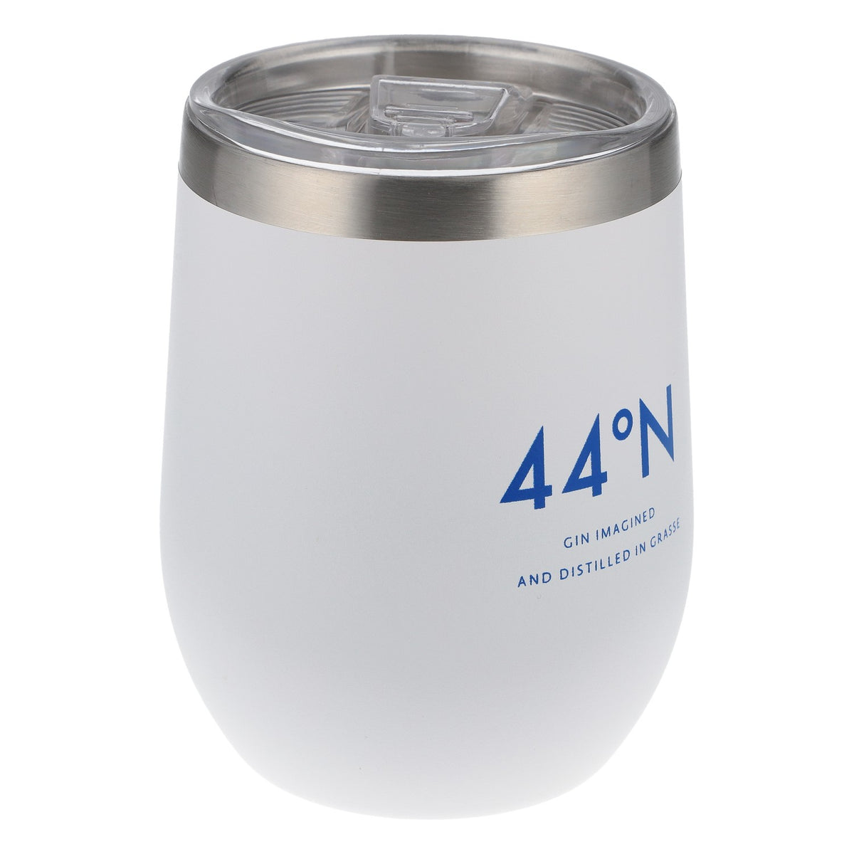 44°N Gin To-Go Becher Edelstahl 0,4l mit Strohhalm weiß – Neu & Stylisch – Ansicht 3