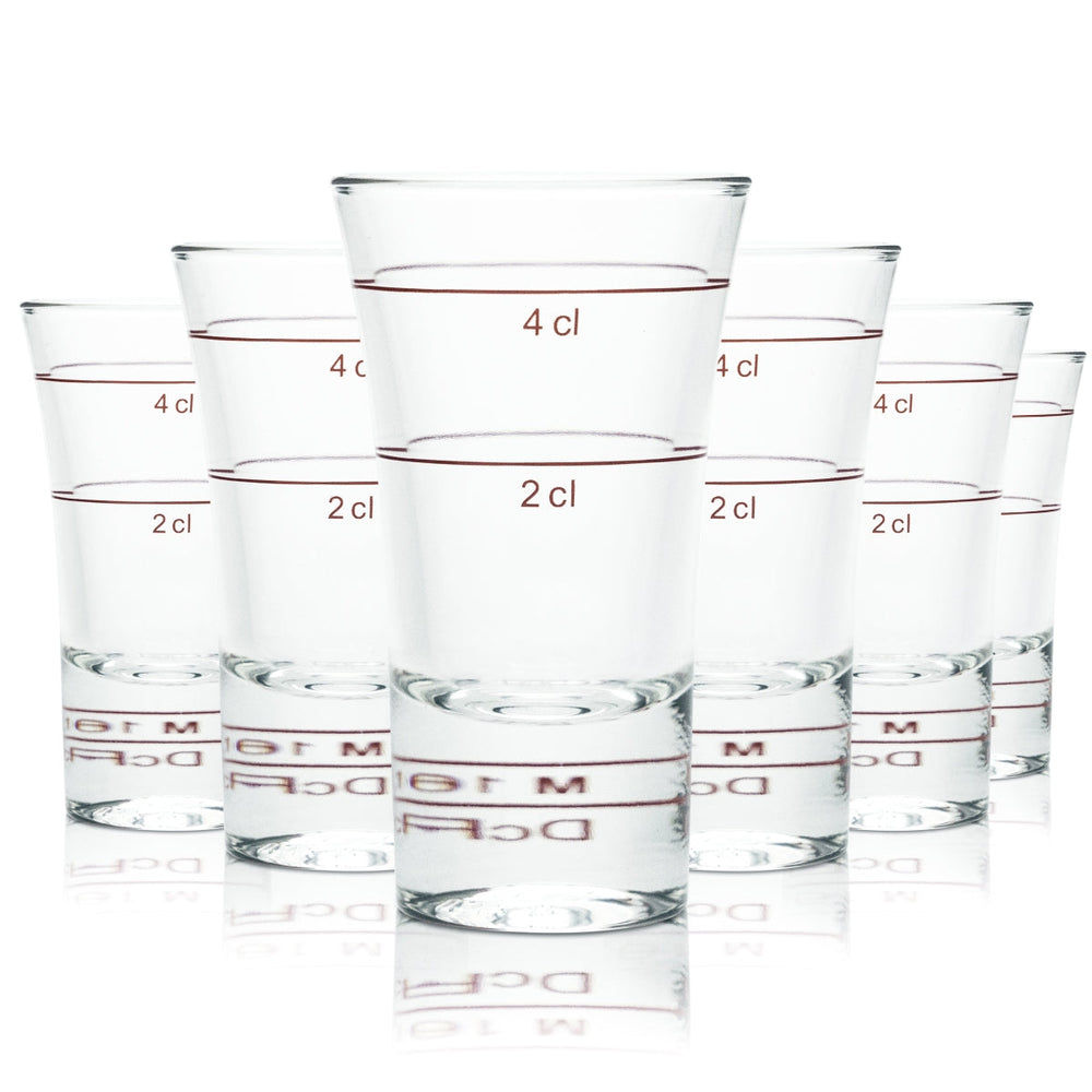 60x Shot Glas 4cl Stamper Kurze Gläser Gastro Geeicht Borgonovo Schnaps Senior