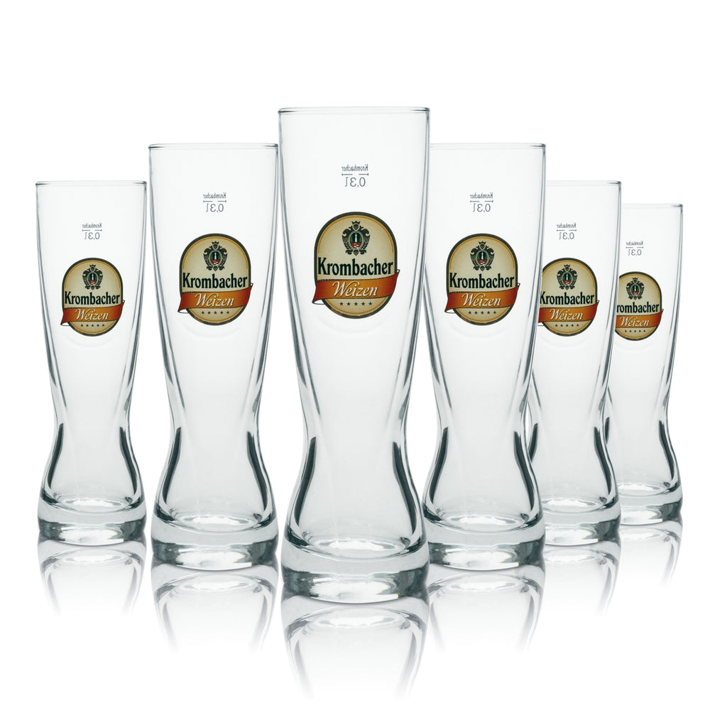 4x Krombacher Bier Glas Weizen 0,3l Genießer Gläser