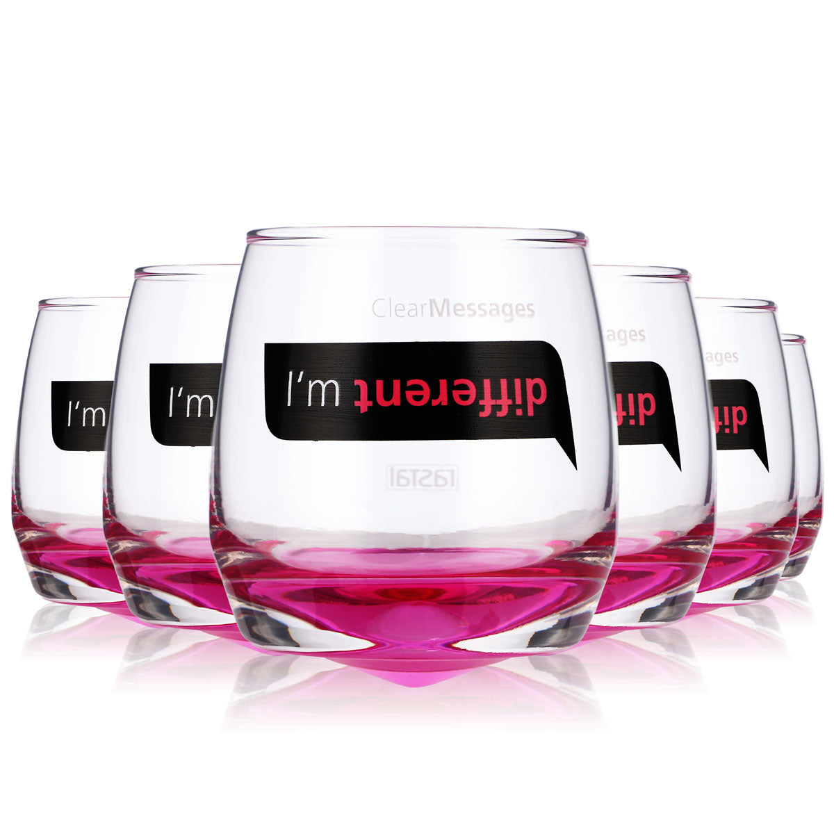 4x Rastal Glas Gläser 0,2l Designglas Tumbler Schwenker "I´m different" – Ansicht 6