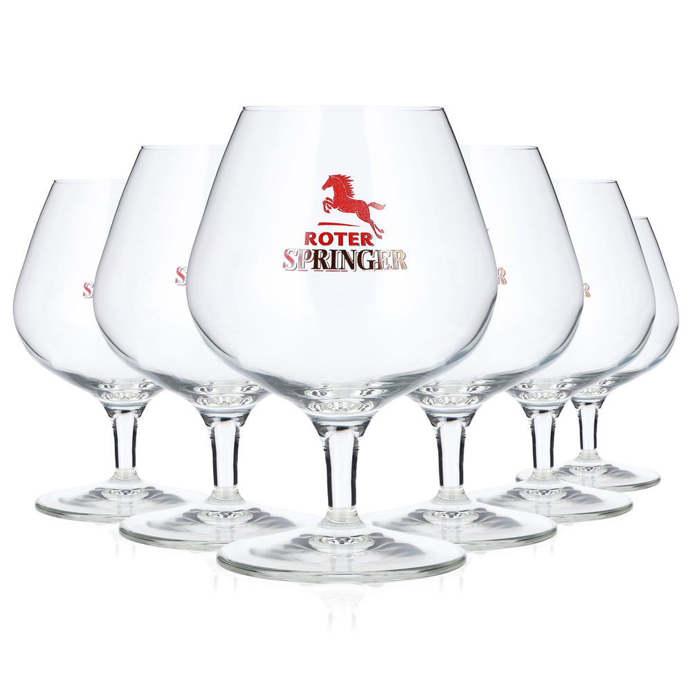 4x Roter Springer Weinbrand Glas Schwenker (4er Set)