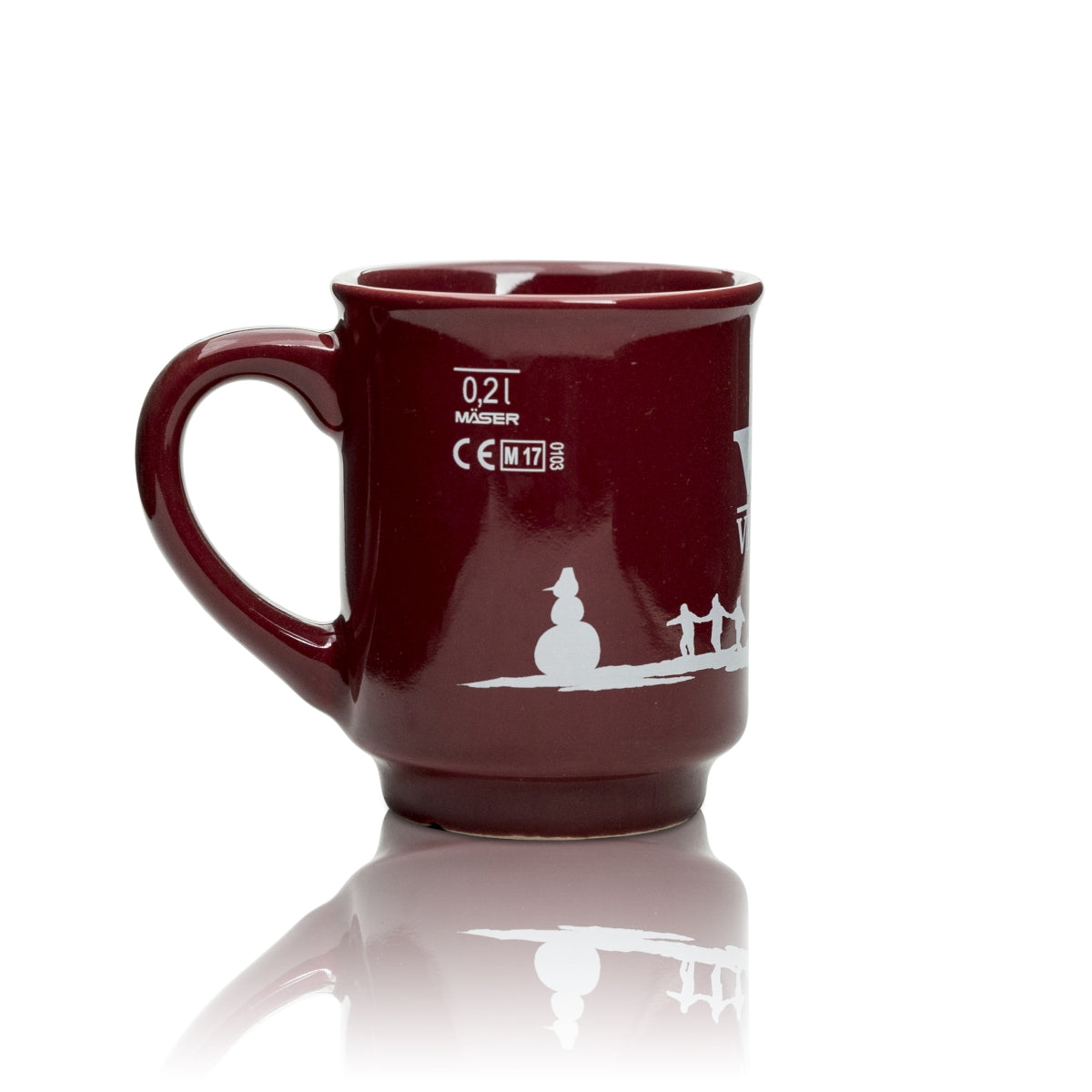 4x Schloß Veldenz Saft Tasse 0,2l Glühwein Winter Weihnachtsmarkt rot Punsch – Ansicht 3