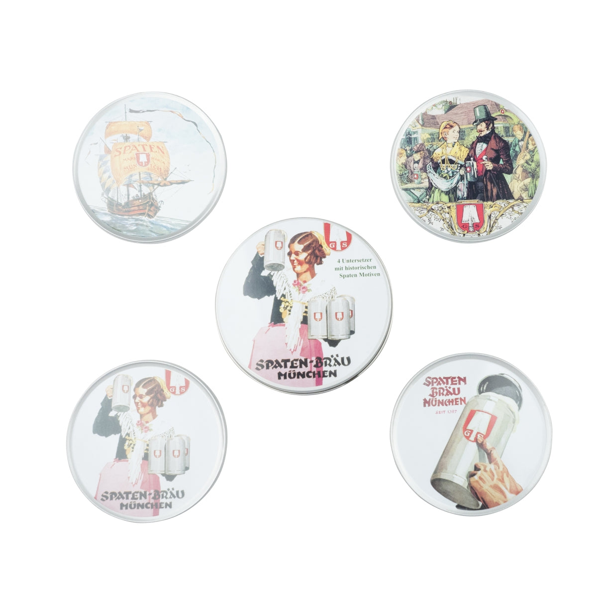 4x Spaten Bierdeckel Untersetzer Coaster Beer Cover Mat Tropfschutz Liebhaber
