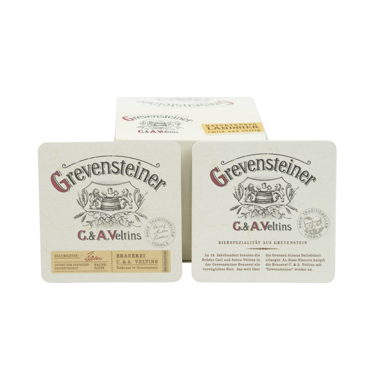 50x Grevensteiner Untersetzer Bierdeckel 9x9cm Coaster Gastro Tropfschutz Bar