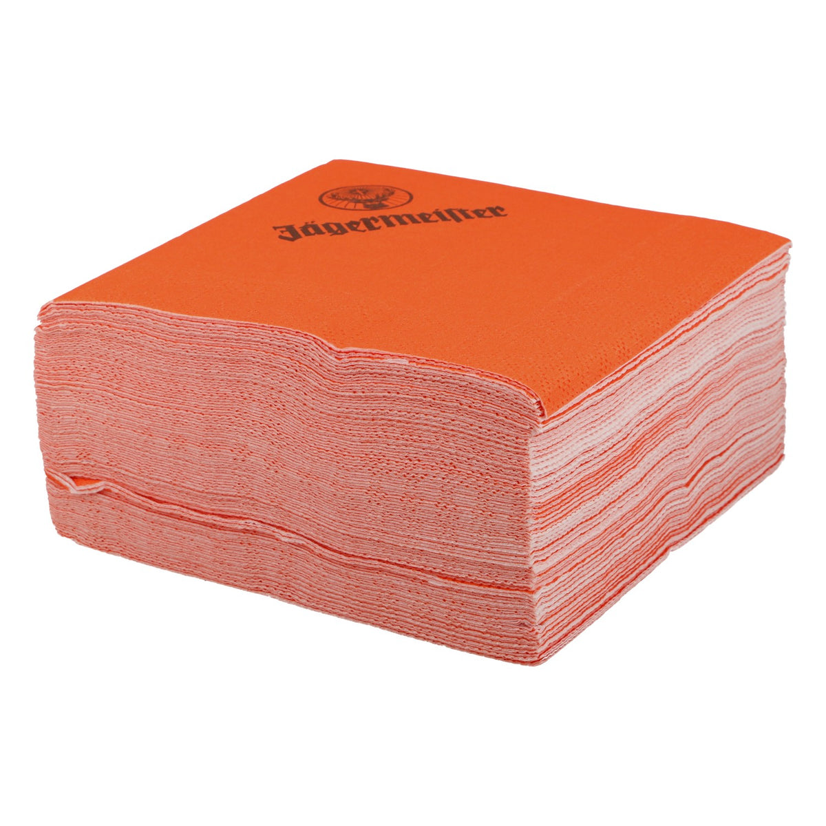 50x Jägermeister Servietten 24x24cm Orange Tropfschutz Party Barzubehör – Ansicht 2