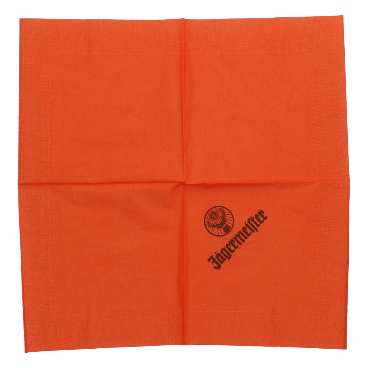 50x Jägermeister Servietten 24x24cm Orange Tropfschutz Party Barzubehör – Ansicht 3