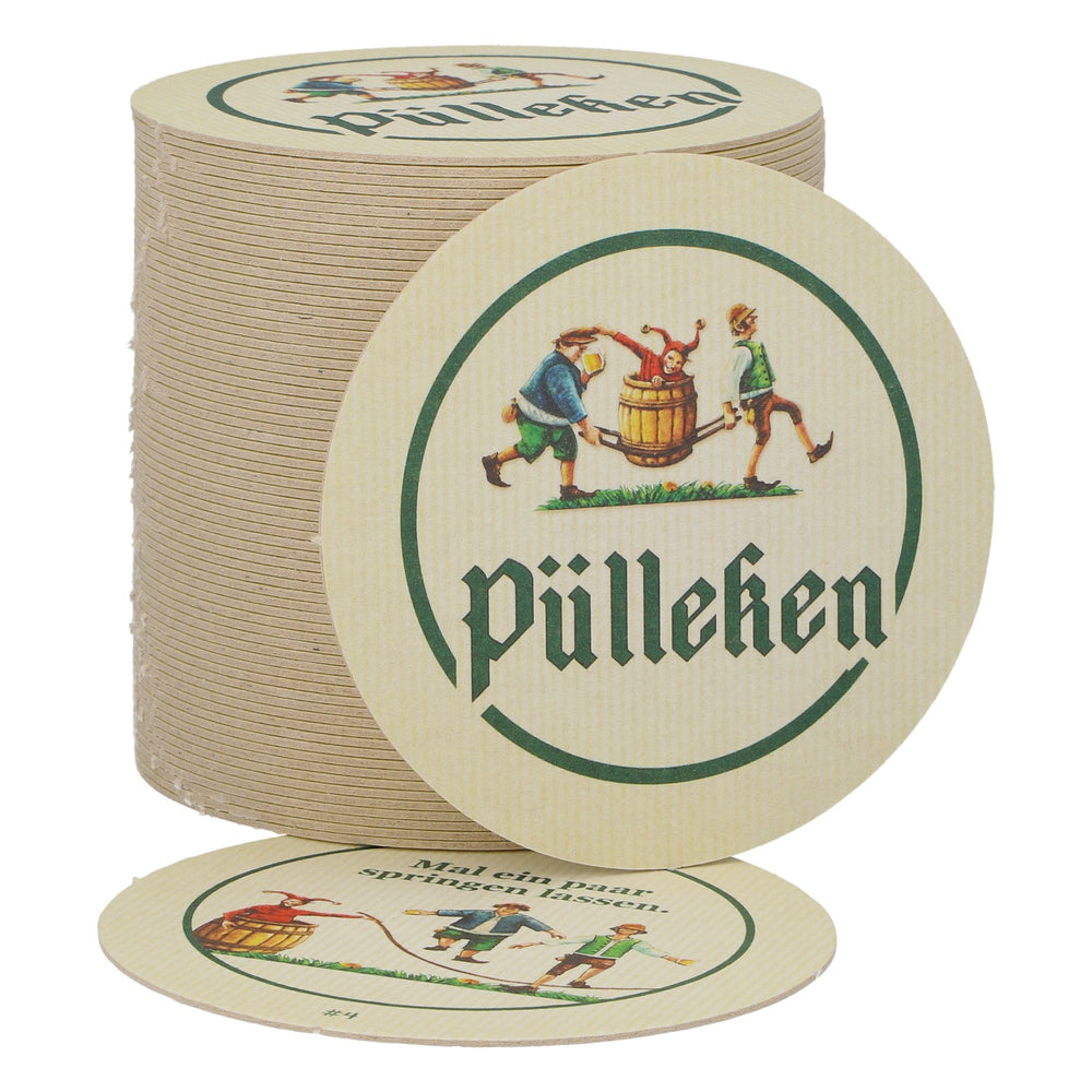 50x Pülleken Bier Bierdeckel Mal ein paar springen lassen original Untersetzer