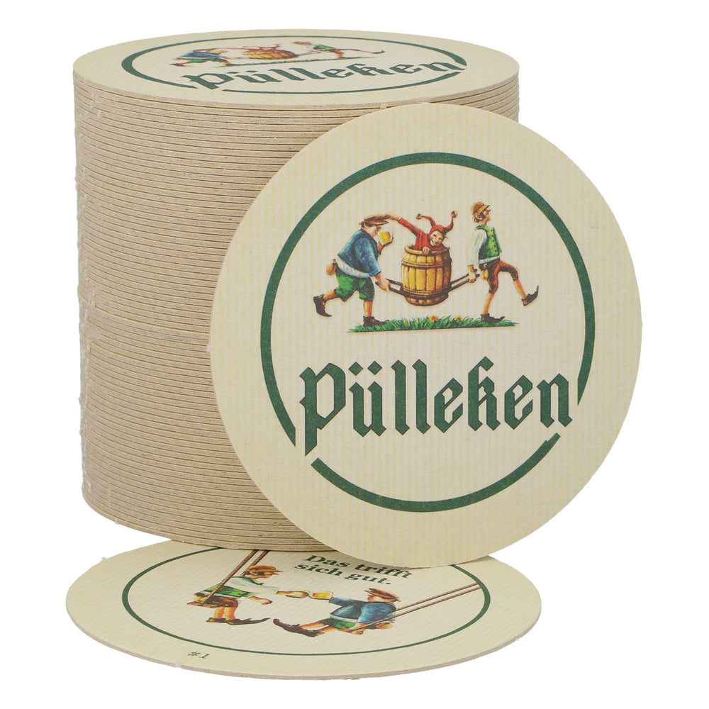 50x Pülleken Bierdeckel "Das trifft sich gut" Barzubehör Untersetzer