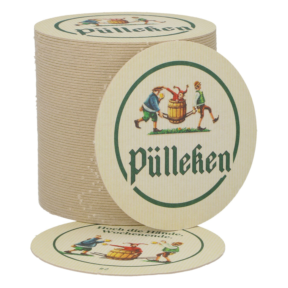 50x Pülleken Bierdeckel Hoch die Hände Wochenende Untersetzer