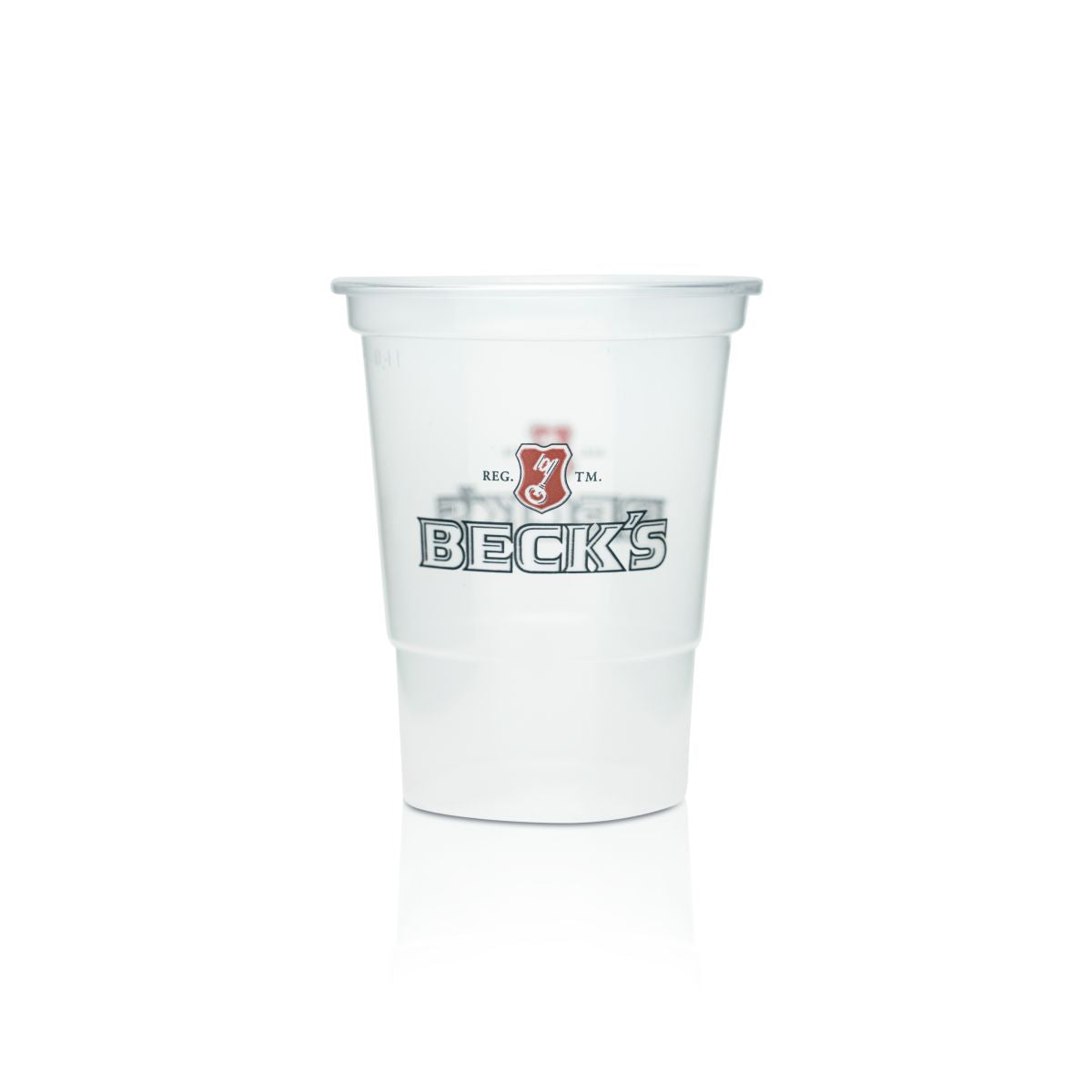 58x Becks Bierglas 0,4l Kunststoff Einwegbecher Bierbecher Gläser Plastik – Ansicht 2
