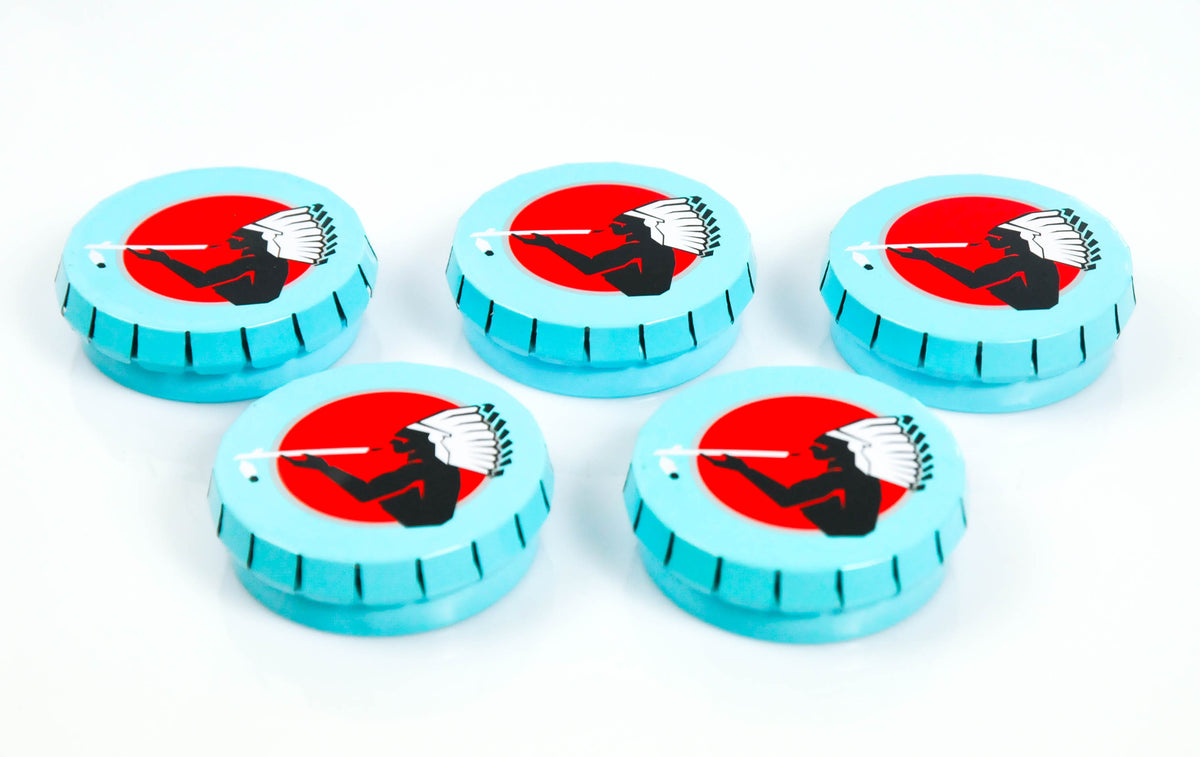 5x American Spirit Zigaretten Aschenbecher Strandascher Blechdose Mini Blau – Ansicht 2