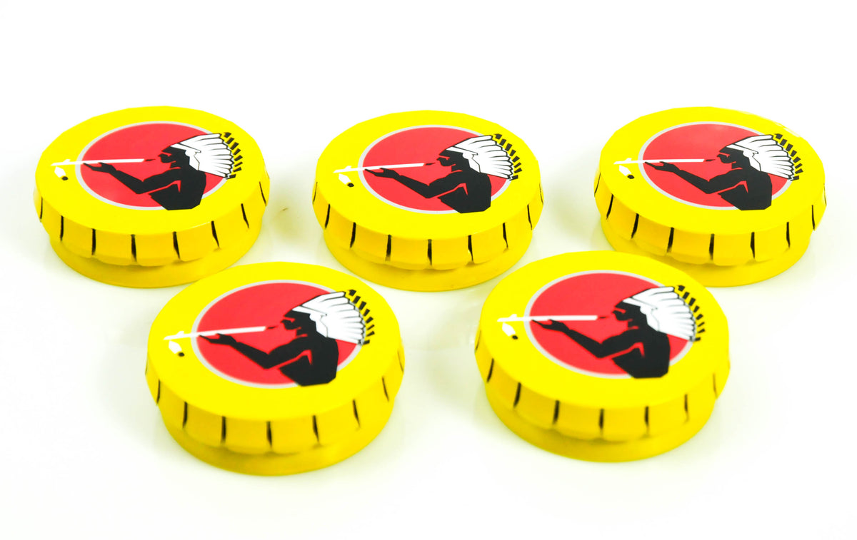5x American Spirit Zigaretten Aschenbecher Strandascher Blechdose Mini Gelb – Ansicht 2