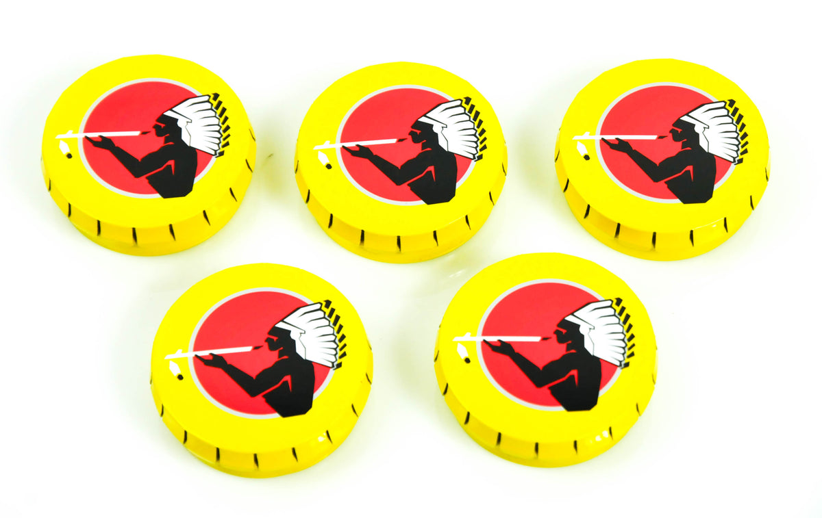 5x American Spirit Zigaretten Aschenbecher Strandascher Blechdose Mini Gelb – Ansicht 3