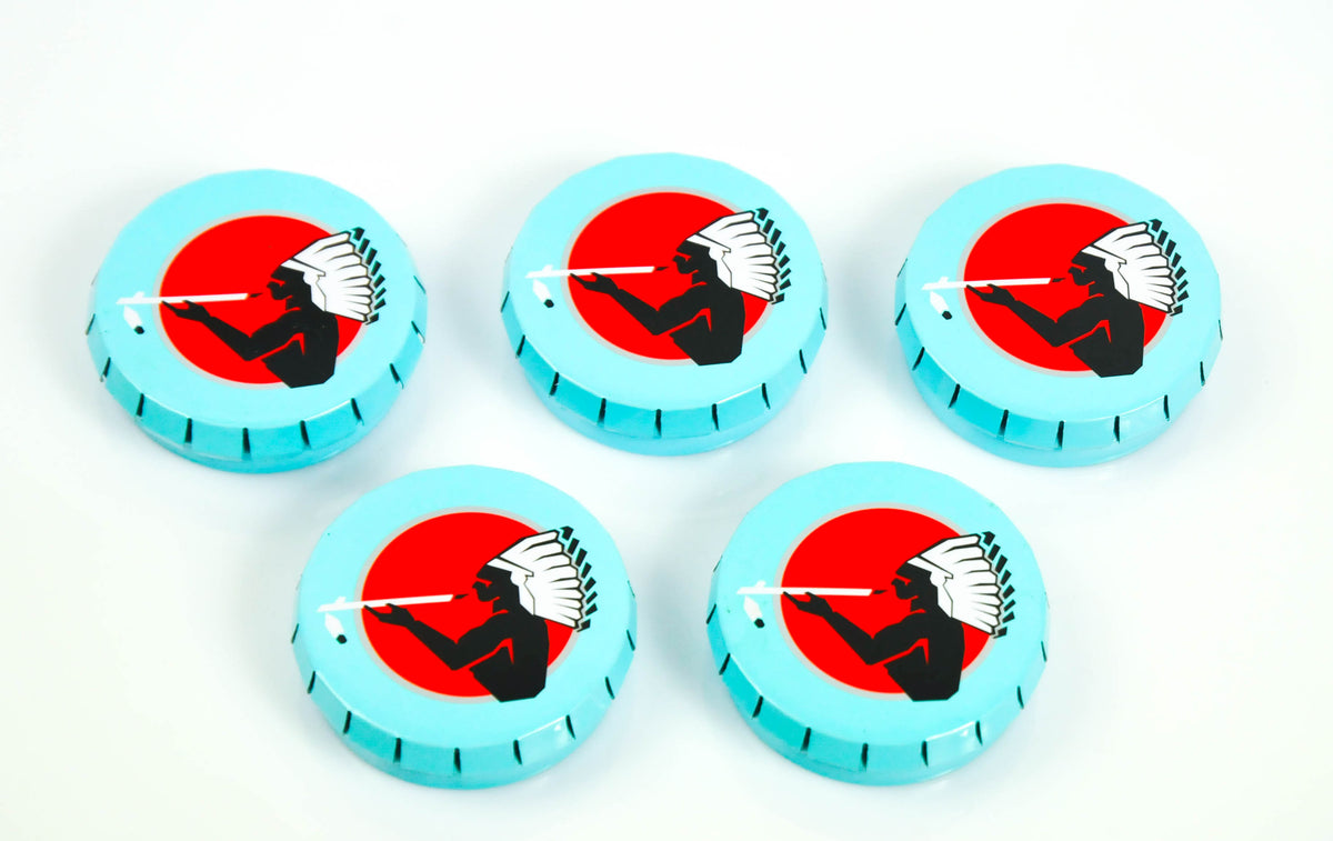 5x American Spirit Zigaretten Aschenbecher Strandascher Blechdose Mini Blau – Ansicht 3